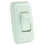 Interrupteur À Bascule Simple Avec Plaque, blanc