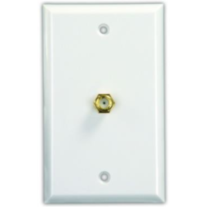 Plaque TV/Câble Blanc