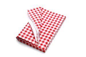 Nappe rectangulaire à carreaux rouges et blancs