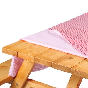 Nappe rectangulaire à carreaux rouges et blancs – Image 4