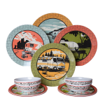 Ensemble De Vaisselle En Mélamine 12 PC